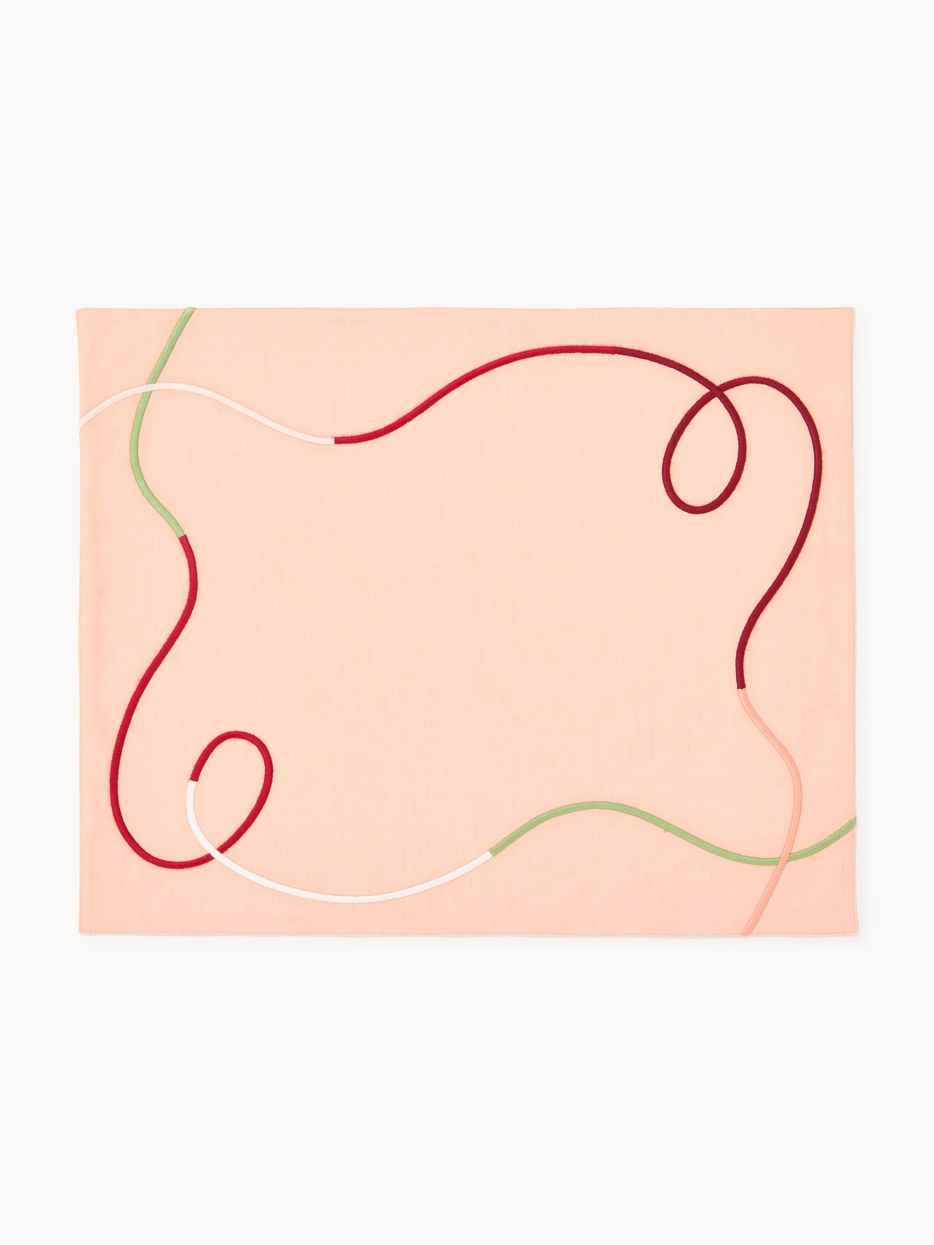 Placemats Sue met abstracte borduurwerk, 2 stuks