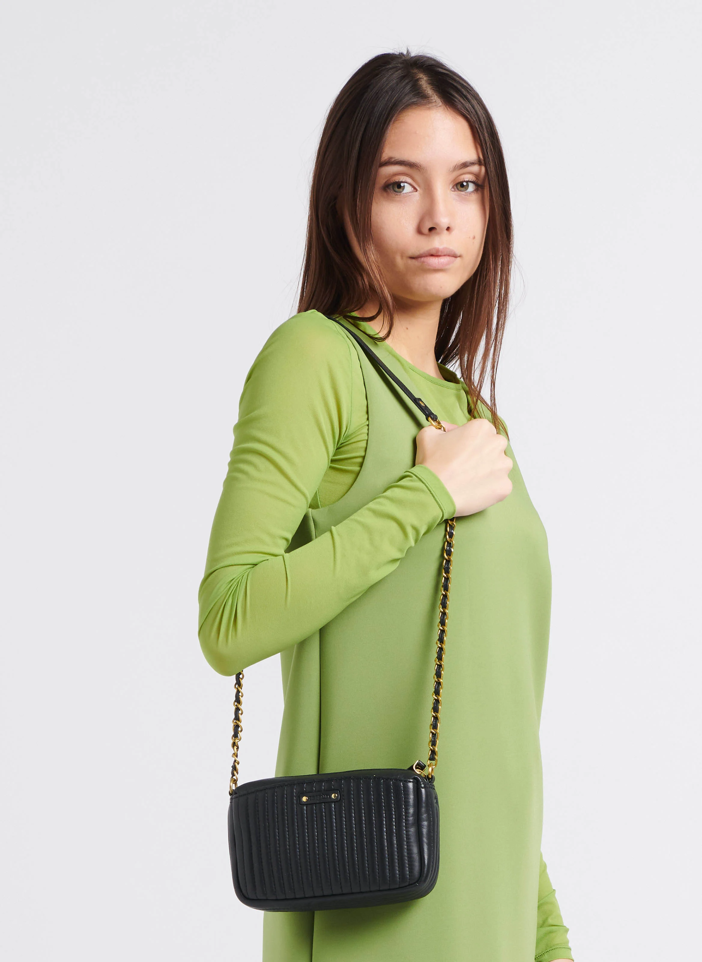 DIVINOU - Sac bandoulière en cuir de chèvre | Noir