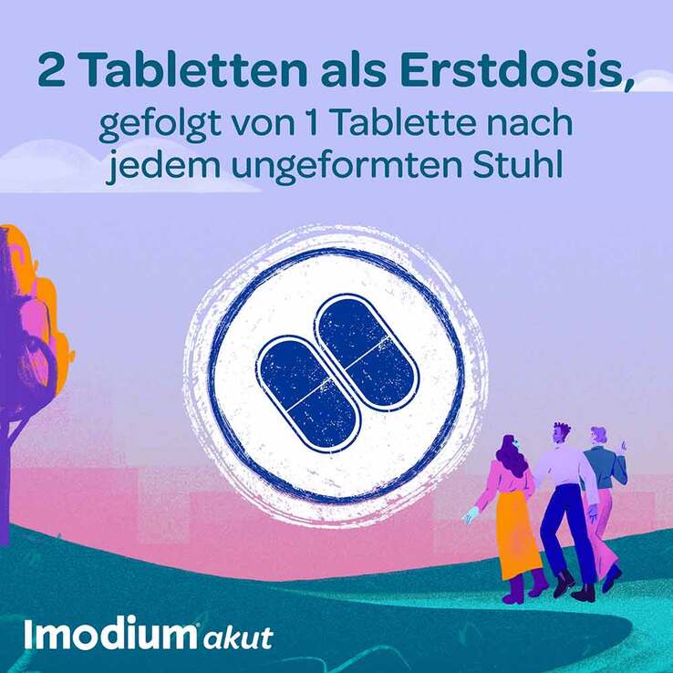 Imodium akut Duo - bei akutem Durchfall mit Blähungen, 12 St