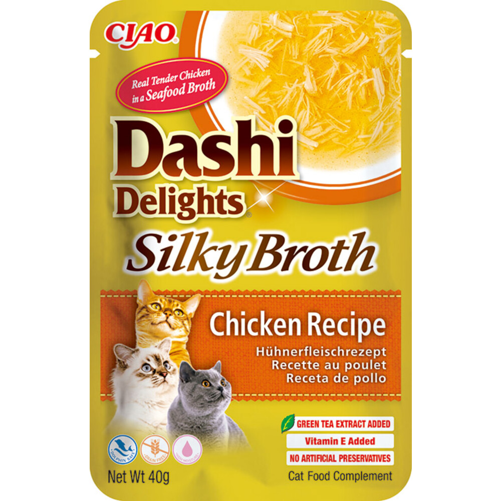 12x Ciao Dashi Delights Silky Broth Kattenvoer Nat Chicken40 gr