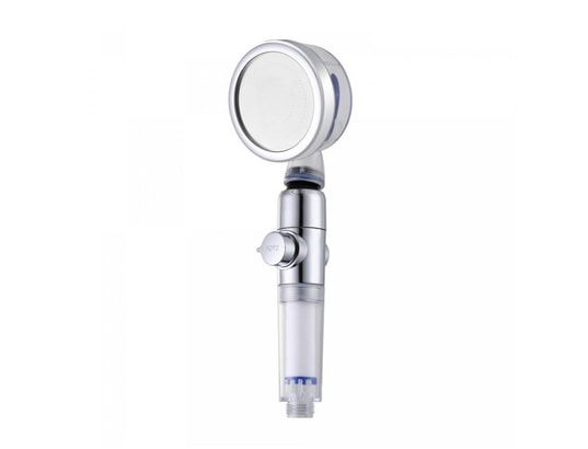 HERZBERG - Pomme et pommeau de douche Douchette à haute pression et turbocompresseur filtrant mate...