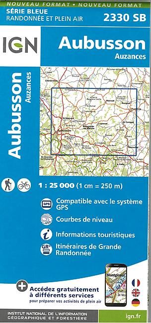 IGN - 2330 SB AUBUSSON AUZANCES 1 25 000