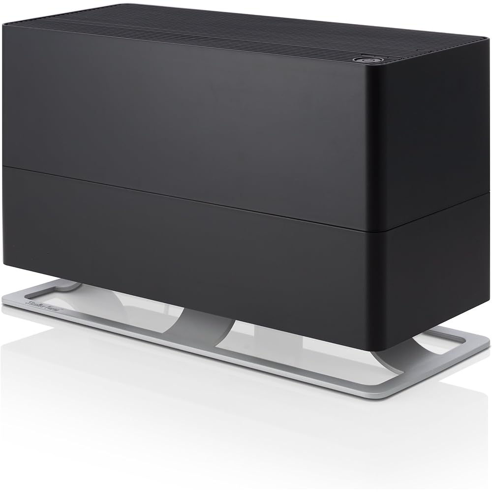 Humidificateur d'air Oskar big de Stadler Form, humidificateur à économie d'énergie pour des pièces jusqu'à 100 m², humidificateur avec arrêt automatique, LEDs à intensité variable, noir : Cuisine et Maison