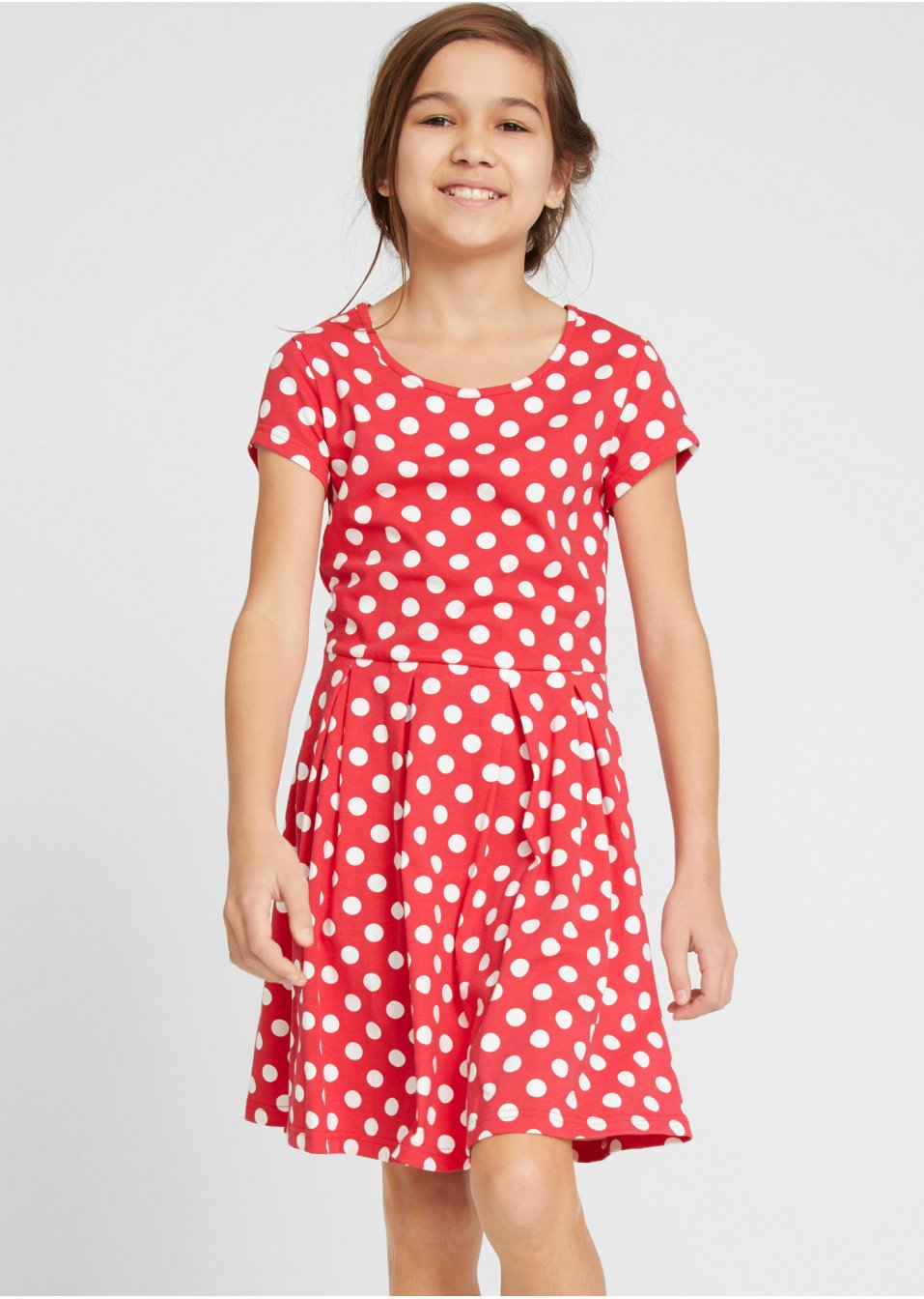Robe T-shirt fille à pois