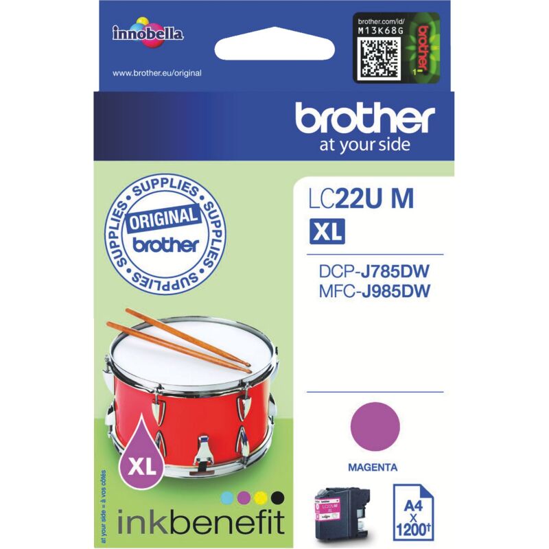 Cartouche Brother LC22U couleurs séparées pour imprimante jet d'encre