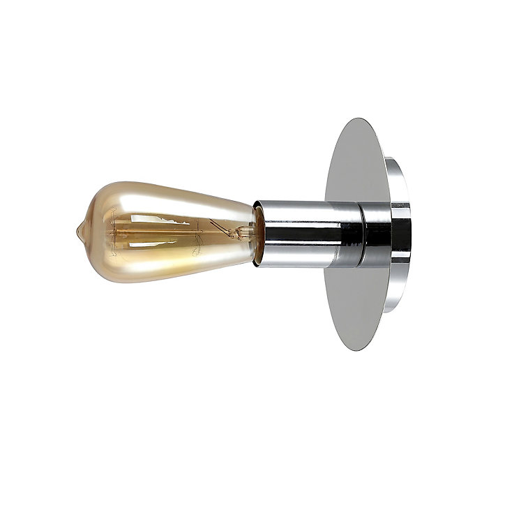 Applique murale Holman E27 13W 60W 8,6cm x ⌀15 cm chrome