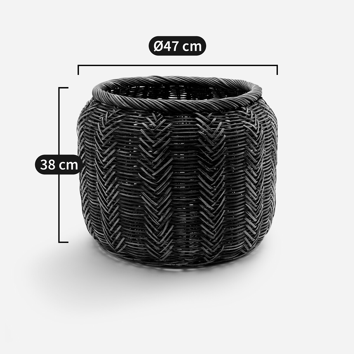 AM.PM<br>Cesto de vime trançado para plantas, Siriti