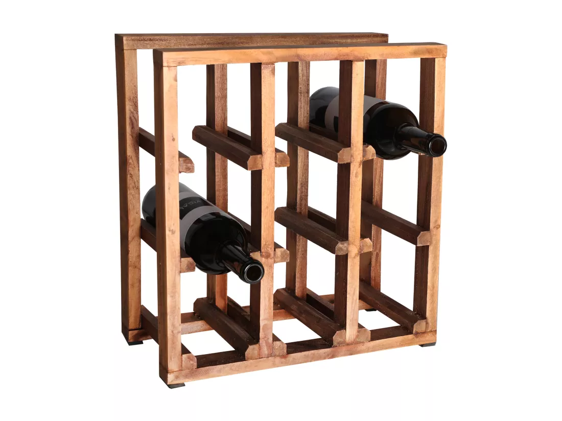 Casiers à vin en bois de mahogany marron 38x20x40 cm