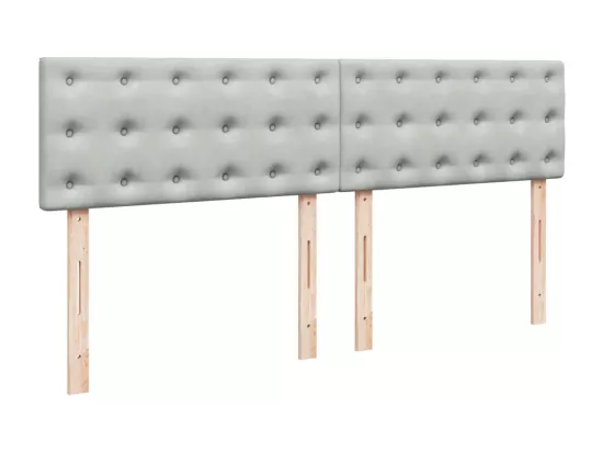 Sommier à lattes de lit et matelas Gris clair 180x200cm Velours