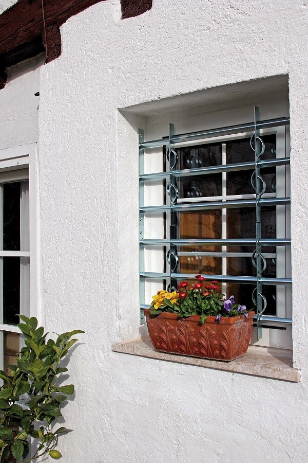 Alberts Fenstergitter Secorino Style 1000 - 1500 x 600 mm Ausziehgitter