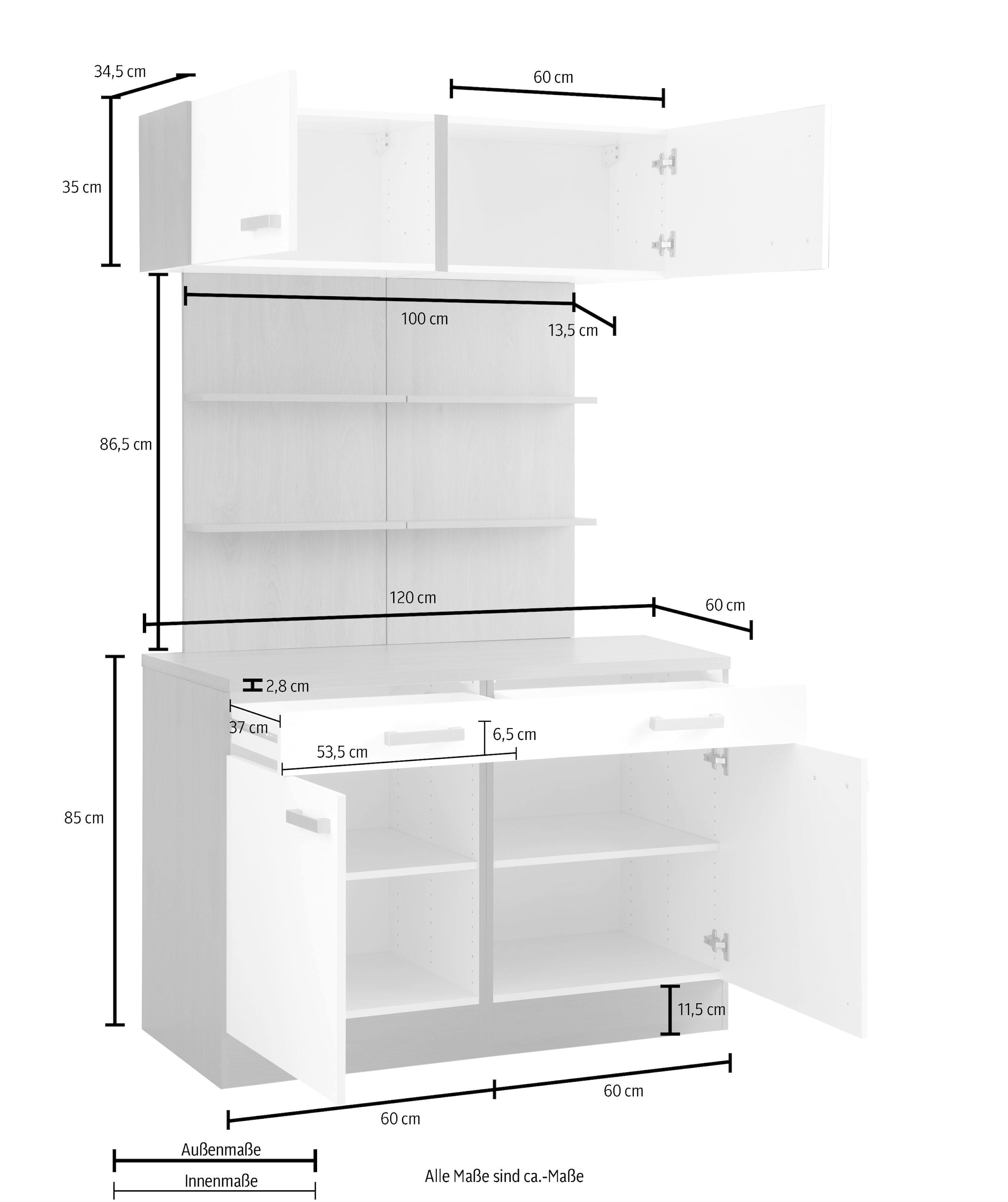 OPTIFIT Buffet »Odense« 120 cm breit, für viel Stauraum