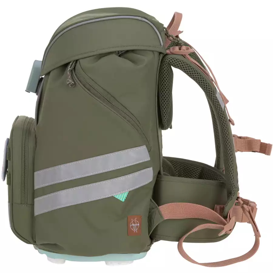 LÄSSIG Schulranzen-Set 7-tlg. Flexy Unique olive
