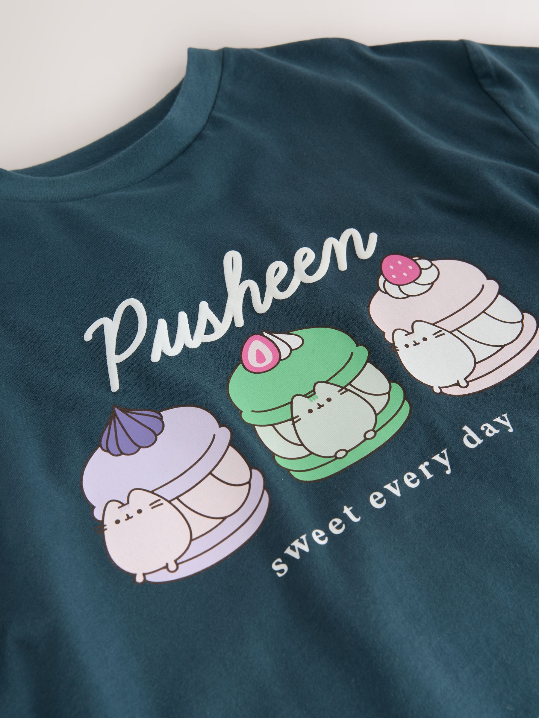 Navy Pusheen - T-shirt met grafische print (3-16jr)