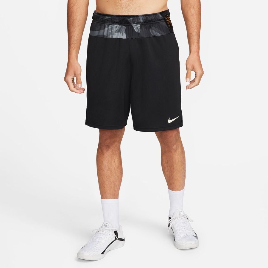 Nike Short d'Entraînement Dri-FIT Knit Camo - Noir/Blanc