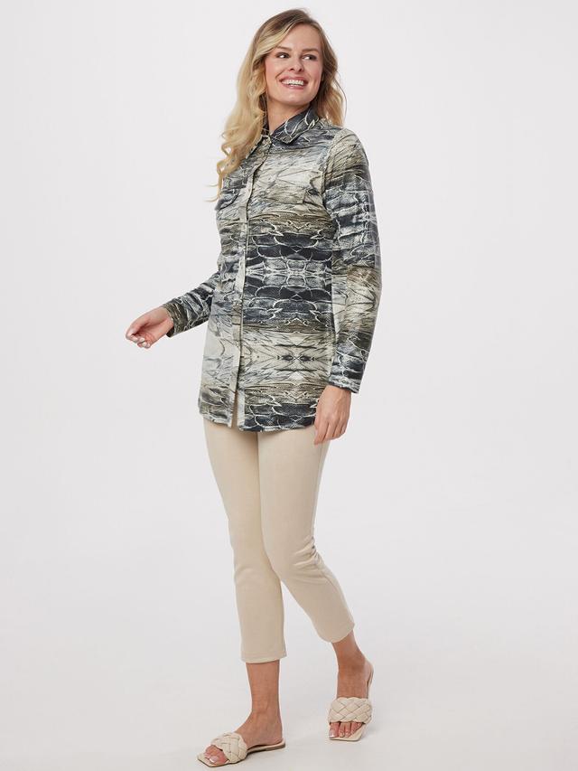 Hemdbluse Satinlederoptik