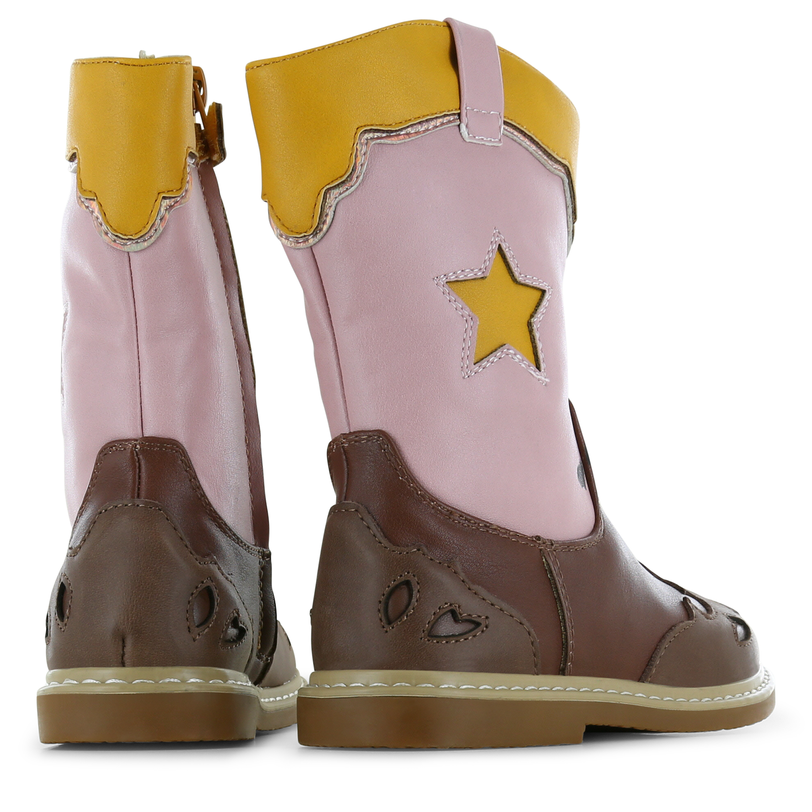 Shoesme slim-fit laarsje donkerbruin met ster  | Sale