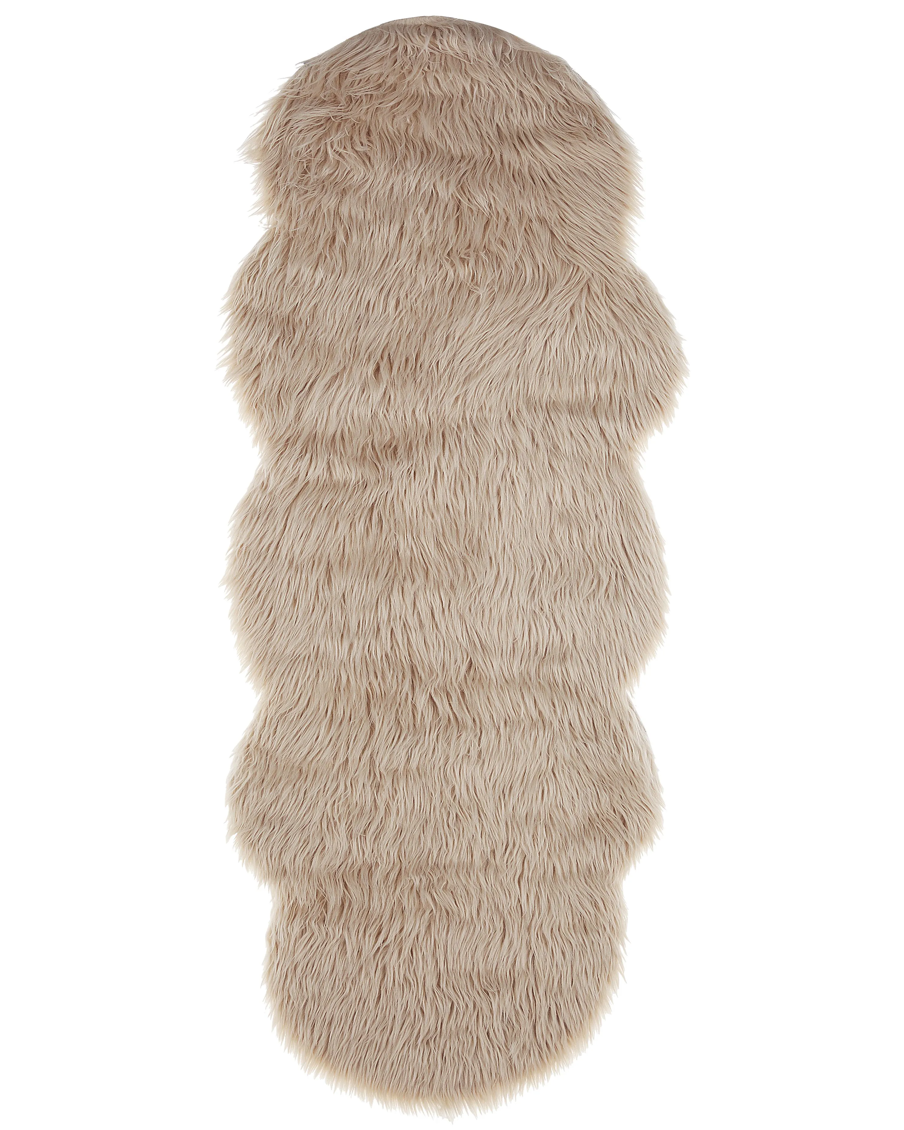 Kunstbontkleed MAMUNGARI Zandbeige 60 x 180 cm