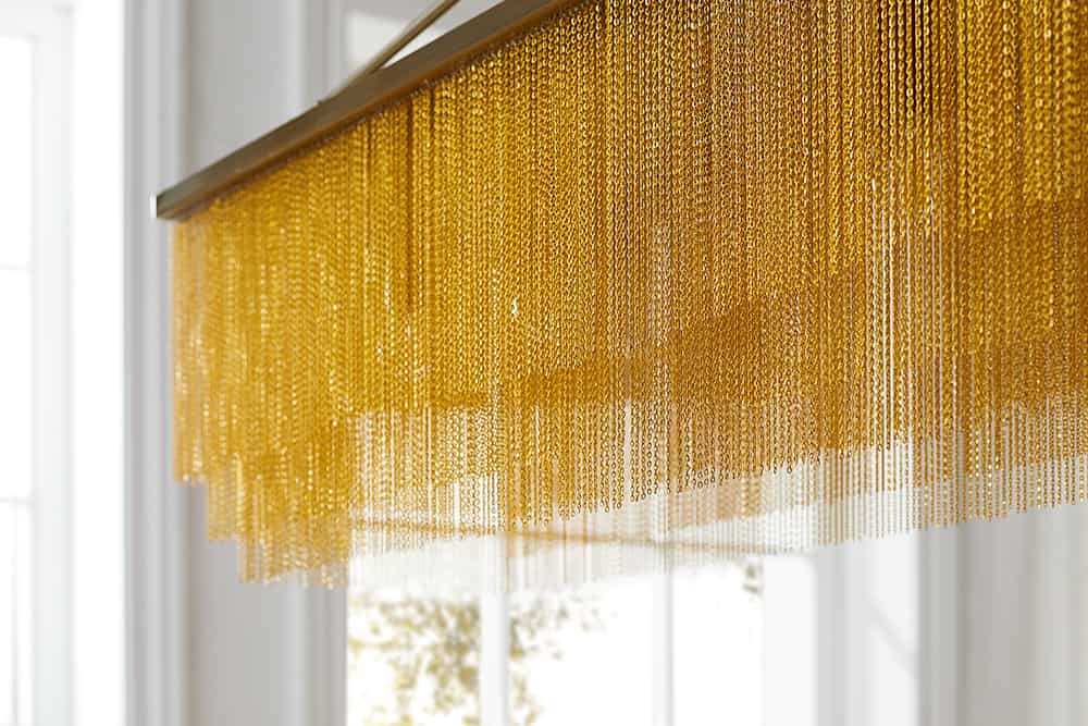 Glamouröse Hängelampe ROYAL 80cm messing gold Metall Ketten-Design Hängeleuchte