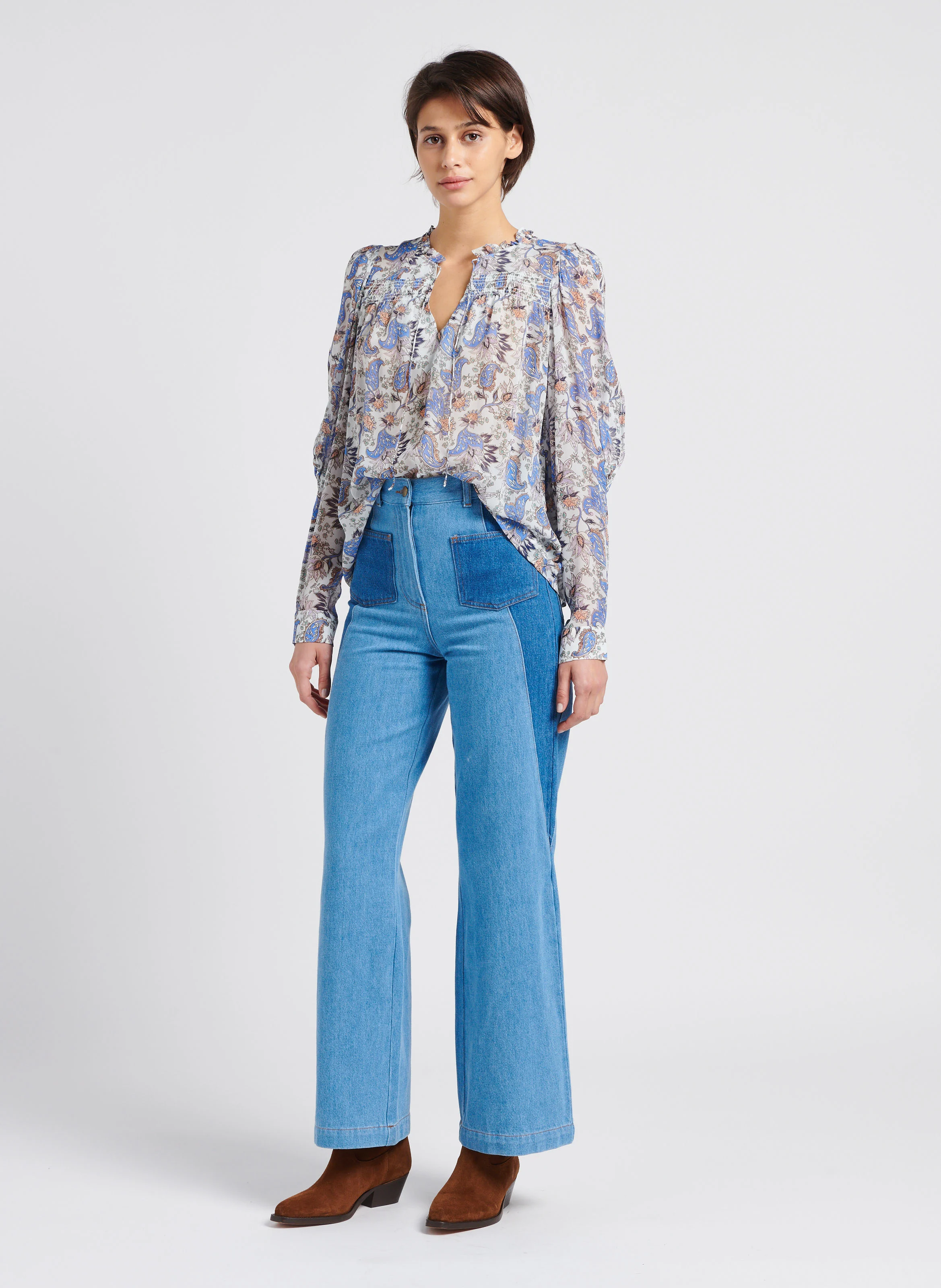 NANA - Jean large taille haute | Bleu