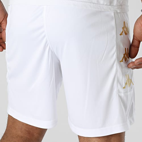 Short Jogging A Bandes Gondo 351F5XW Blanc Doré
