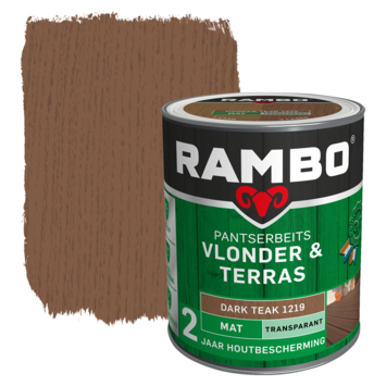 Rambo Pantserbeits Vlonder & Terras mat transparant dark teak 1 liter