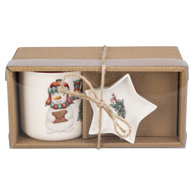 Geschenkset - Tasse mit Sternschale - 1 Set