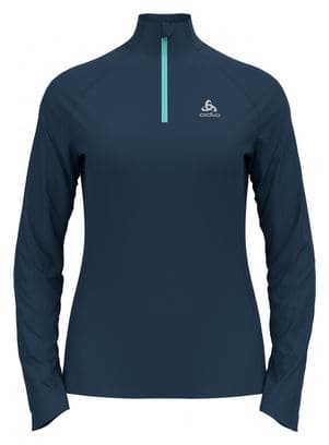 Pull Thermique 1/2 Zip Odlo Essential Ceramiwarm Bleu Femme