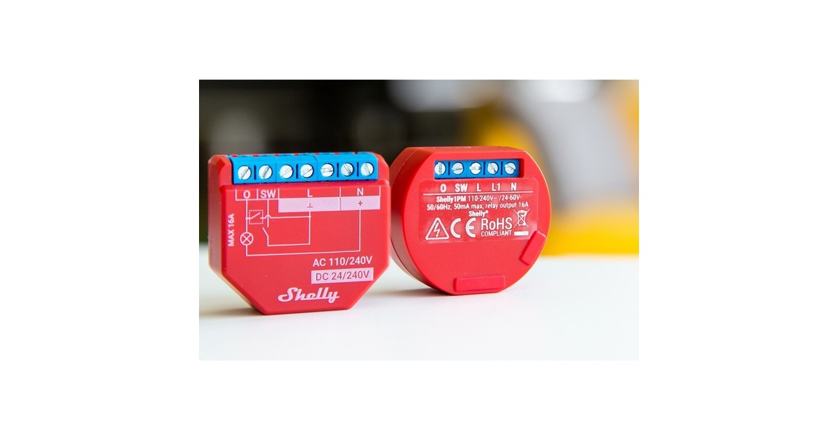 ShellyPlus 1PM relais  (Wifi, Bluetooth)