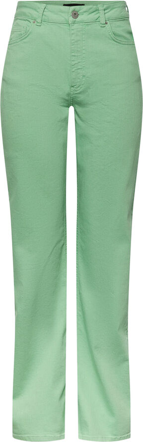 Pieces PCHOLLY HW WIDE JEANS COLOUR NOOS B Absinthe green