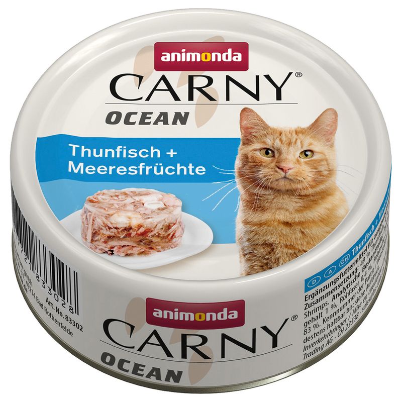 Lot 4 saveurs animonda Carny Ocean 12 x 80 g à prix discount sur bitiba.fr