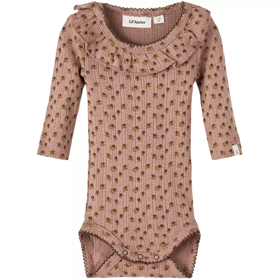Lil'Atelier Langarmbody Nbfrachel Burlwood