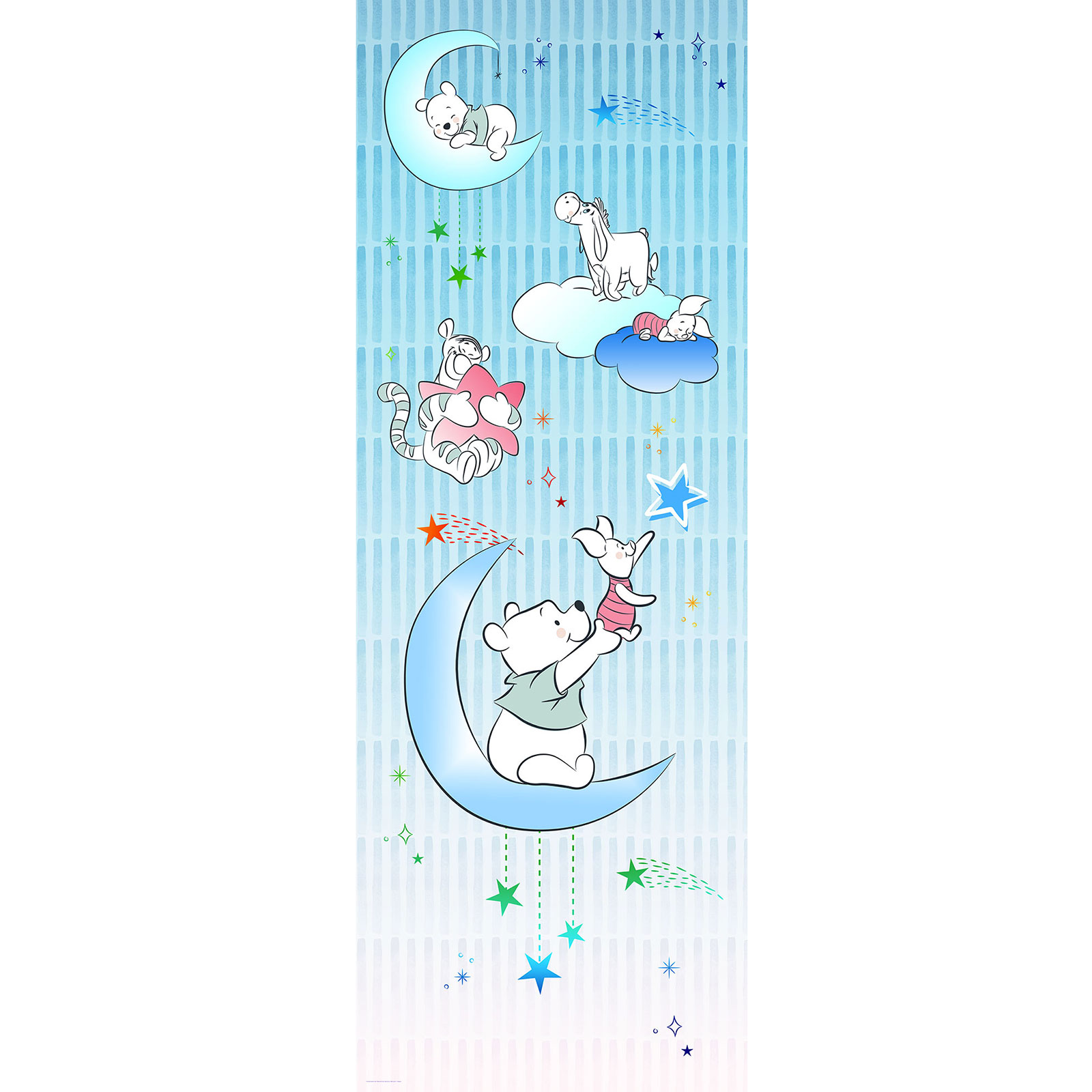 Vlies-Fototapete WINNIE POOH PIGLET AND STARS - 100x280 cm