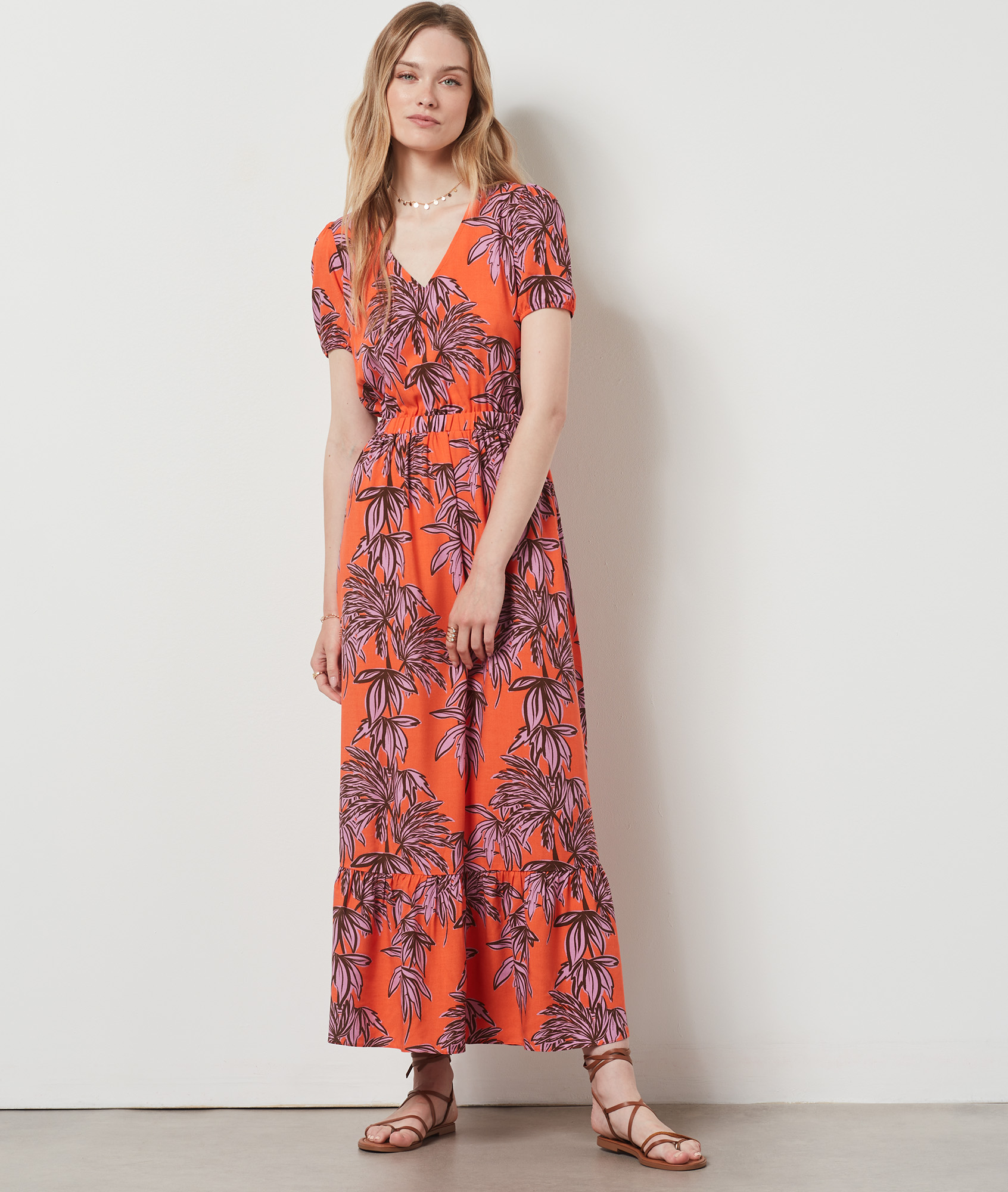 Robe longue imprimée