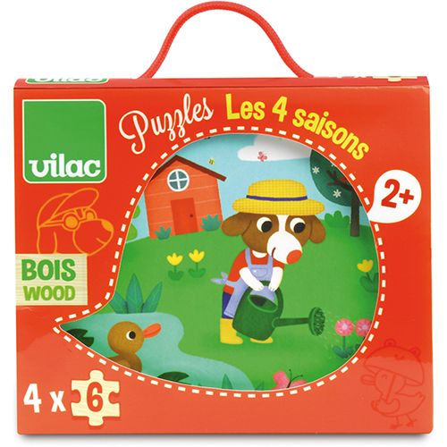 Vilac vier houten puzzels de seizoenen 2641