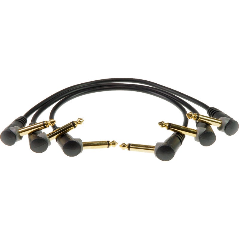 Klotz PP-AJJ0030 patchkabel 30 cm ongebalanceerd haaks 6.35mm (set van 3)