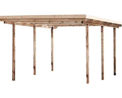 Liberty enkele carport met aluminium dakpanelen 304 x 510 cm naturel