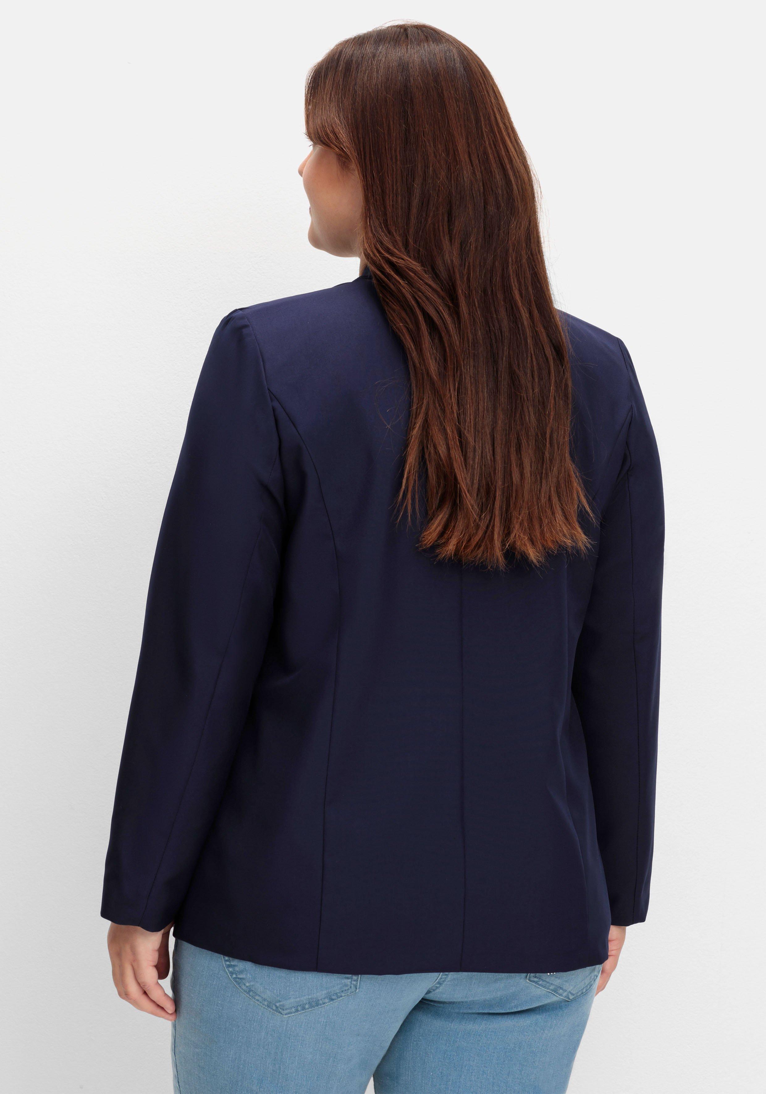 Kragenloser Blazer mit Hakenverschluss