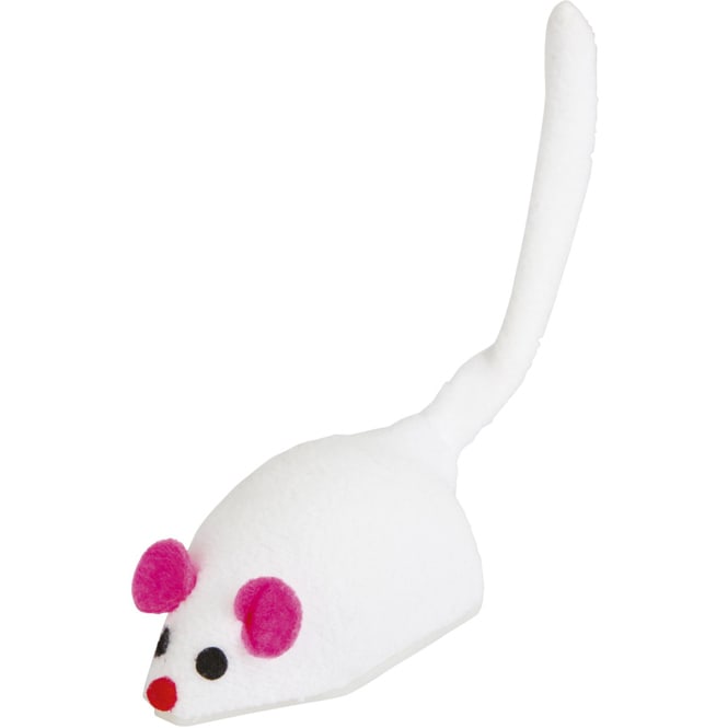 Katzenspielzeug - Rennmaus zum Aufziehen - weiß