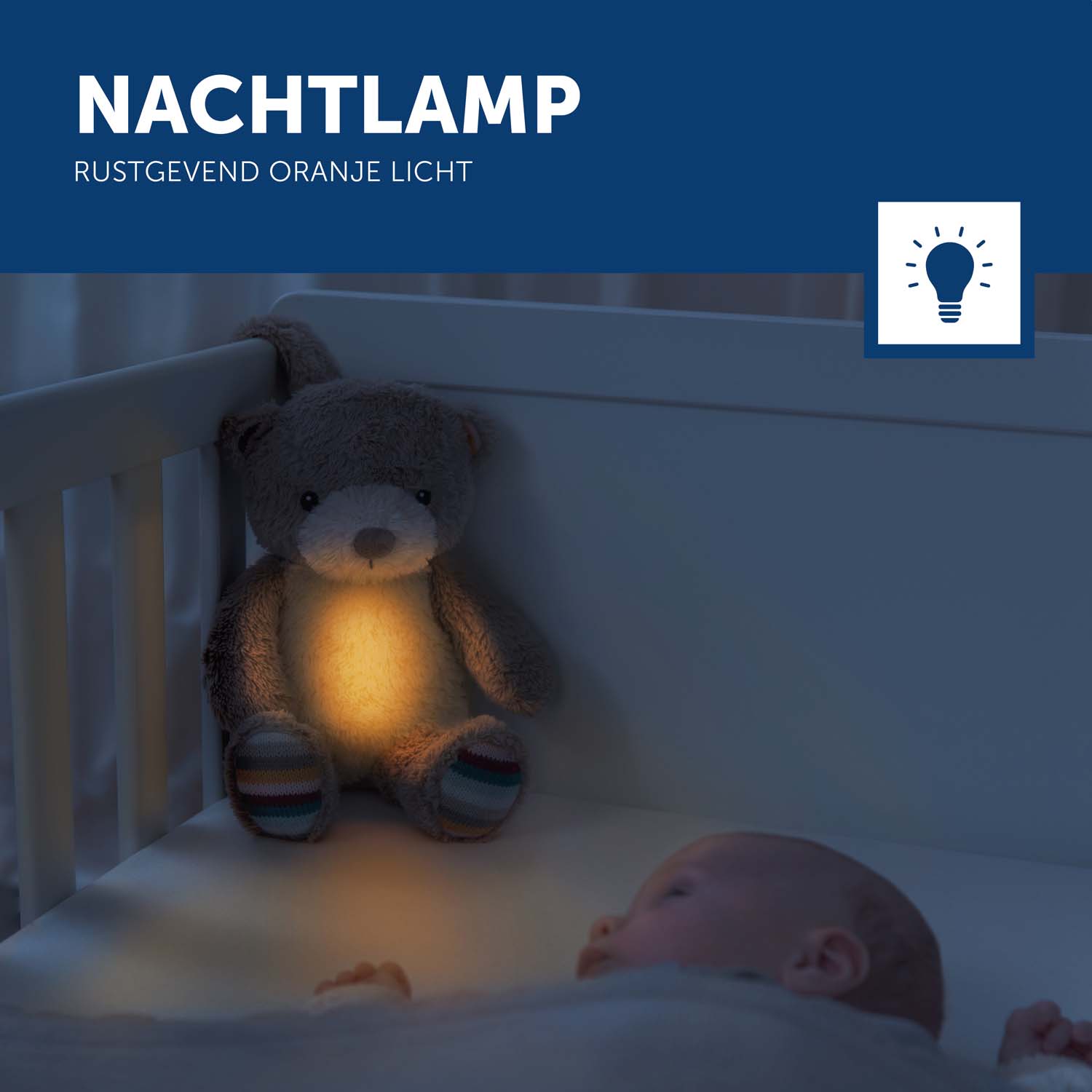 Zazu slaapknuffel bruno de beer grijs - nachtlampjes - Prénatal