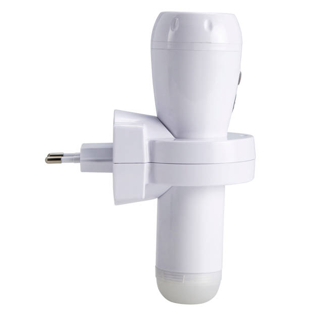 Oplaadbare LED zaklamp / automatisch LED nachtlampje Alecto Wit
