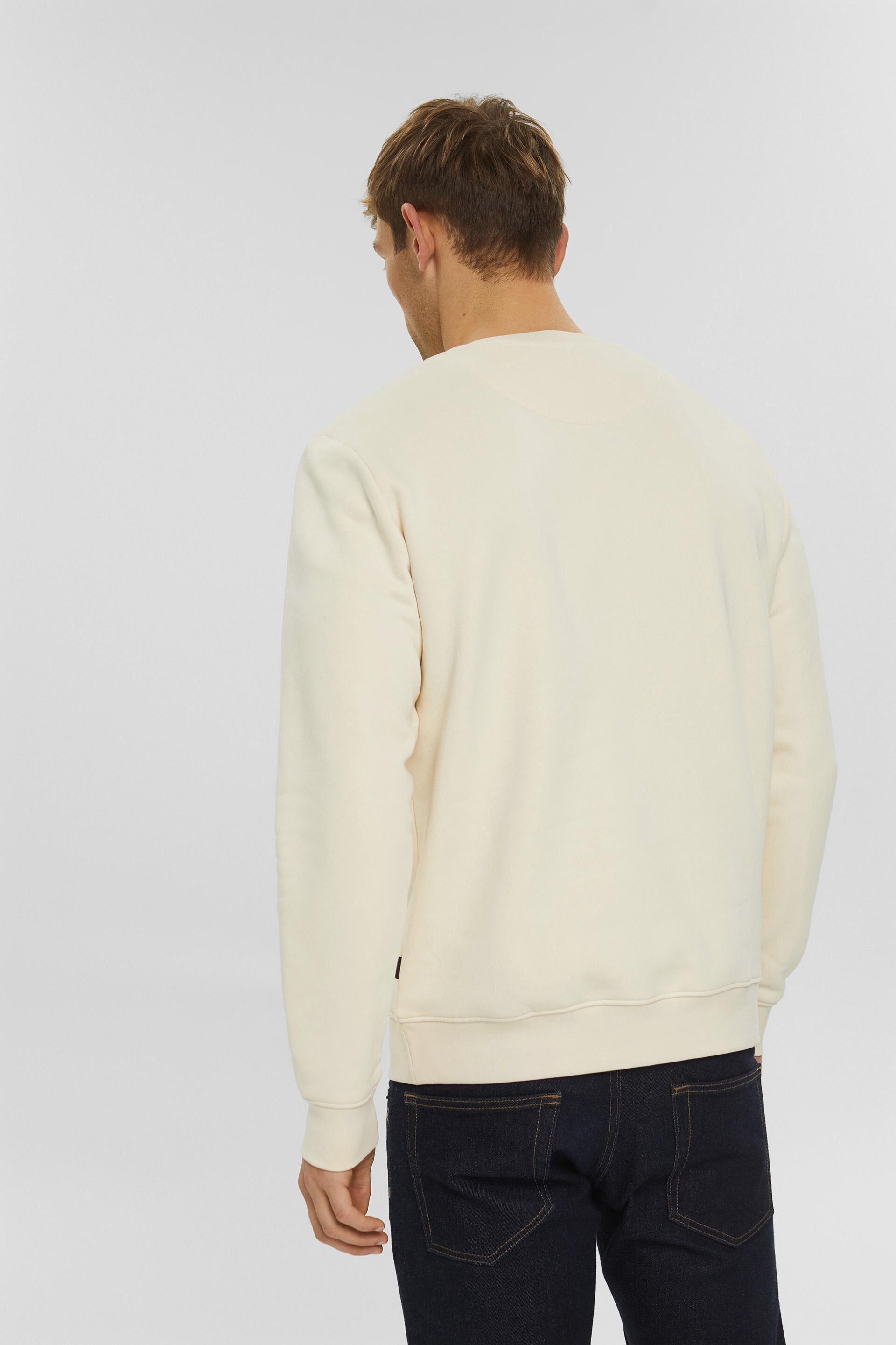 En matière recyclée le sweat-shirt à logo brodé