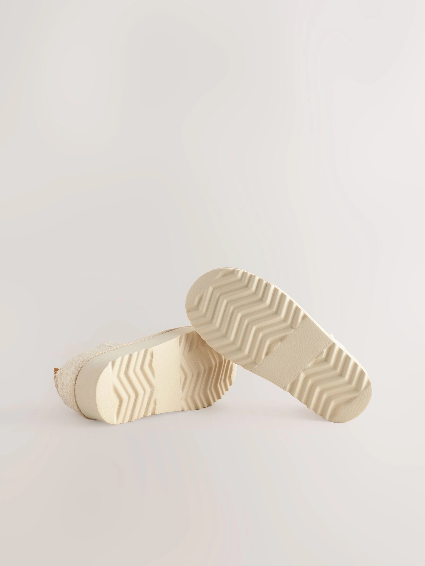 Crèmekleurig borg - Lage schoenen Shoot fleece gevoerde pantoffels