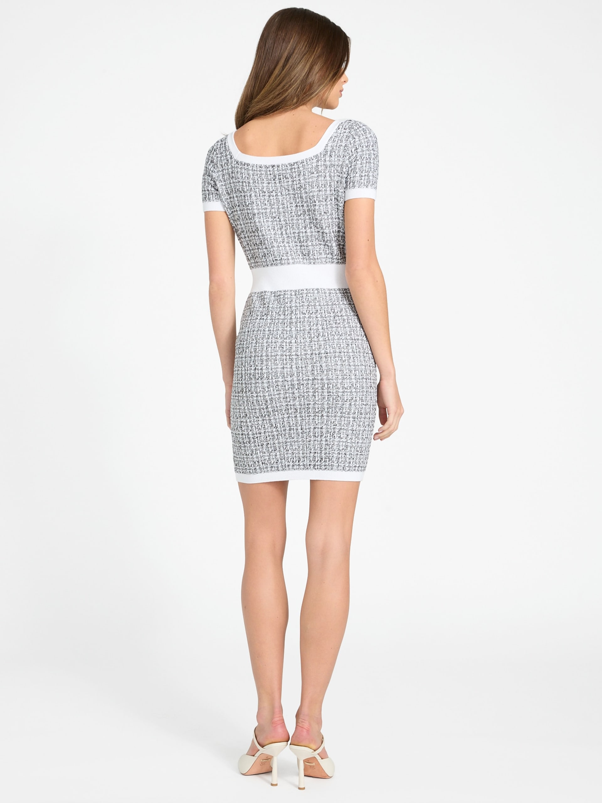 Vestido curto de tweed