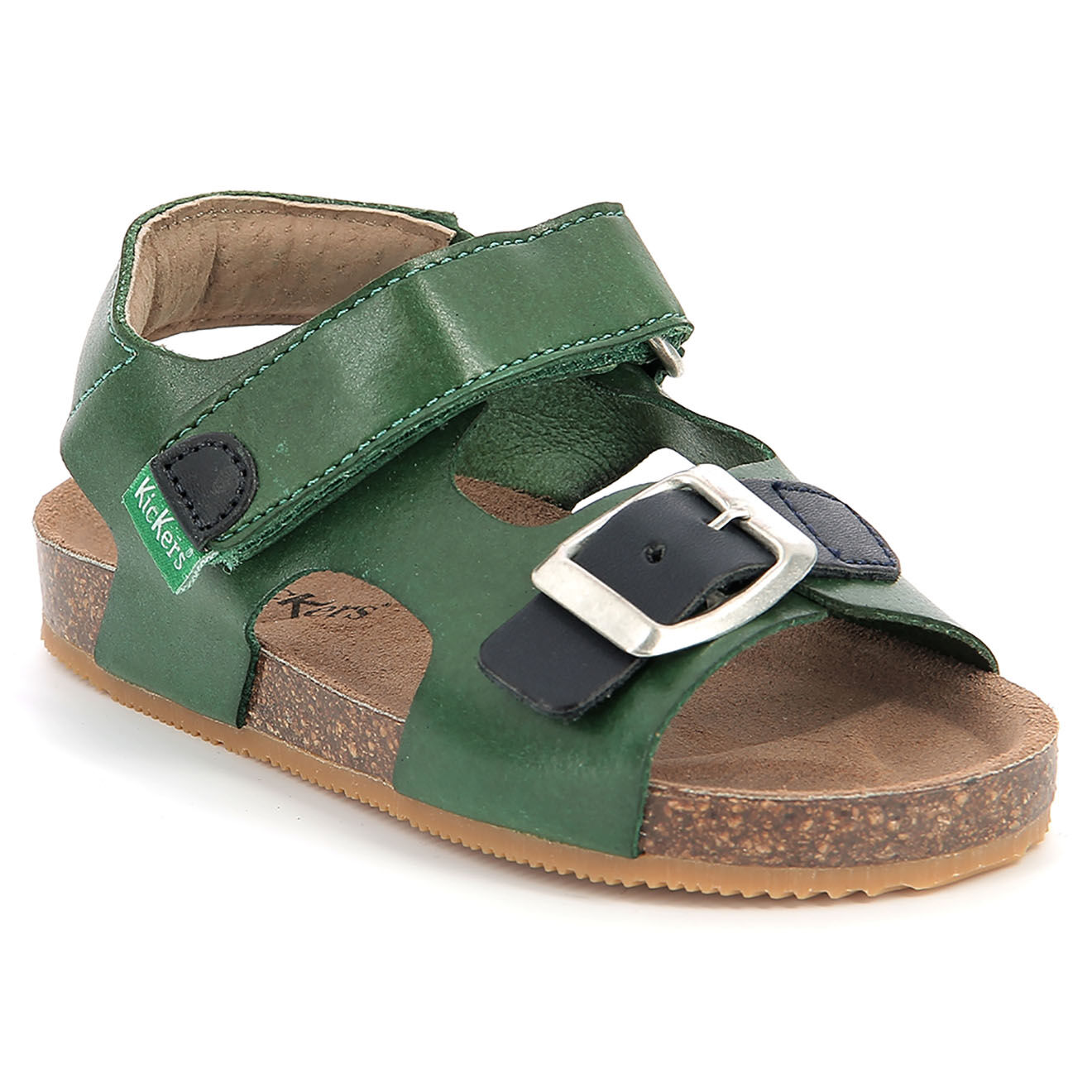 Kickers Sandales Fuxio vert/marine
