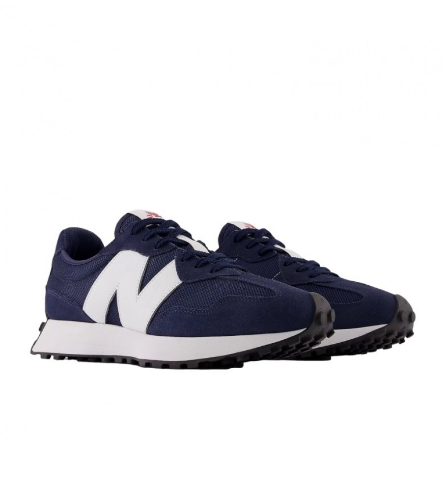 Tênis New Balance de couro 327 azul marinho