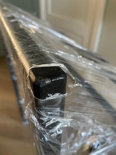 SCHADEMODEL: Sapho Industrial handdoekrek mat zwart 80x55x20cm