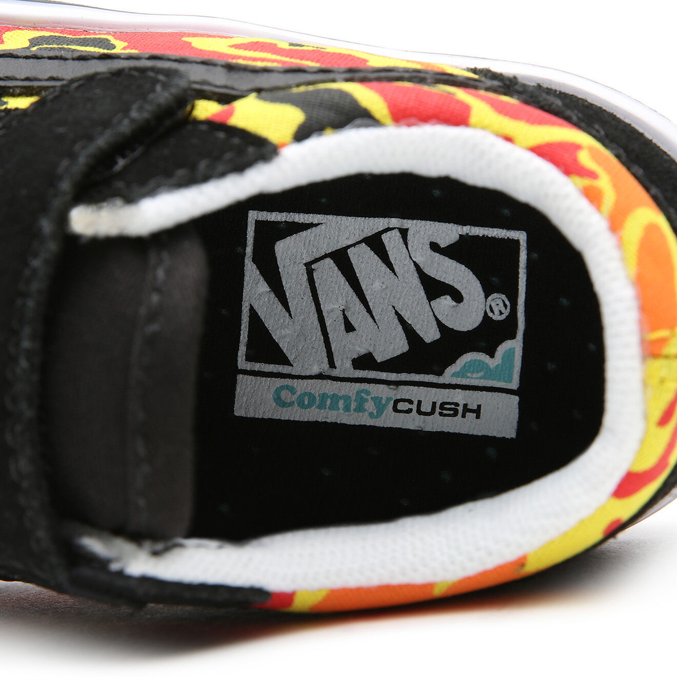 Vans Sneakers en Velours de Cuir & Textile ComfyCush Old Sko noir/orange