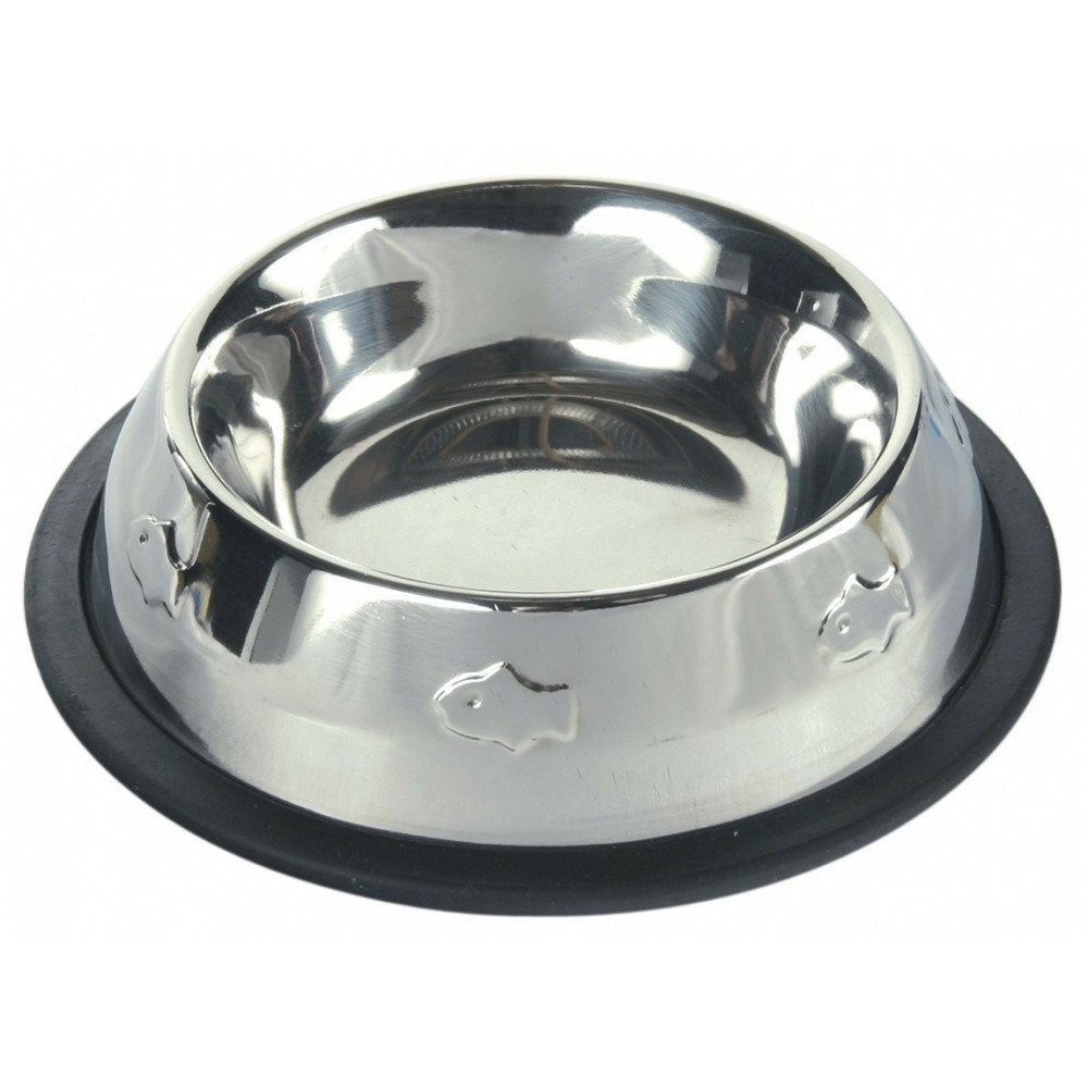 Gamelle 200 ml ø 15 cm, en acier inox avec motif poisson en relief, pour c