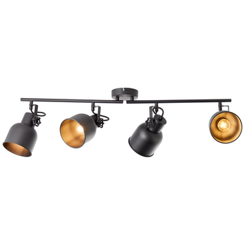 Brilliant opbouwspot Rolet 4-lichts zwart
