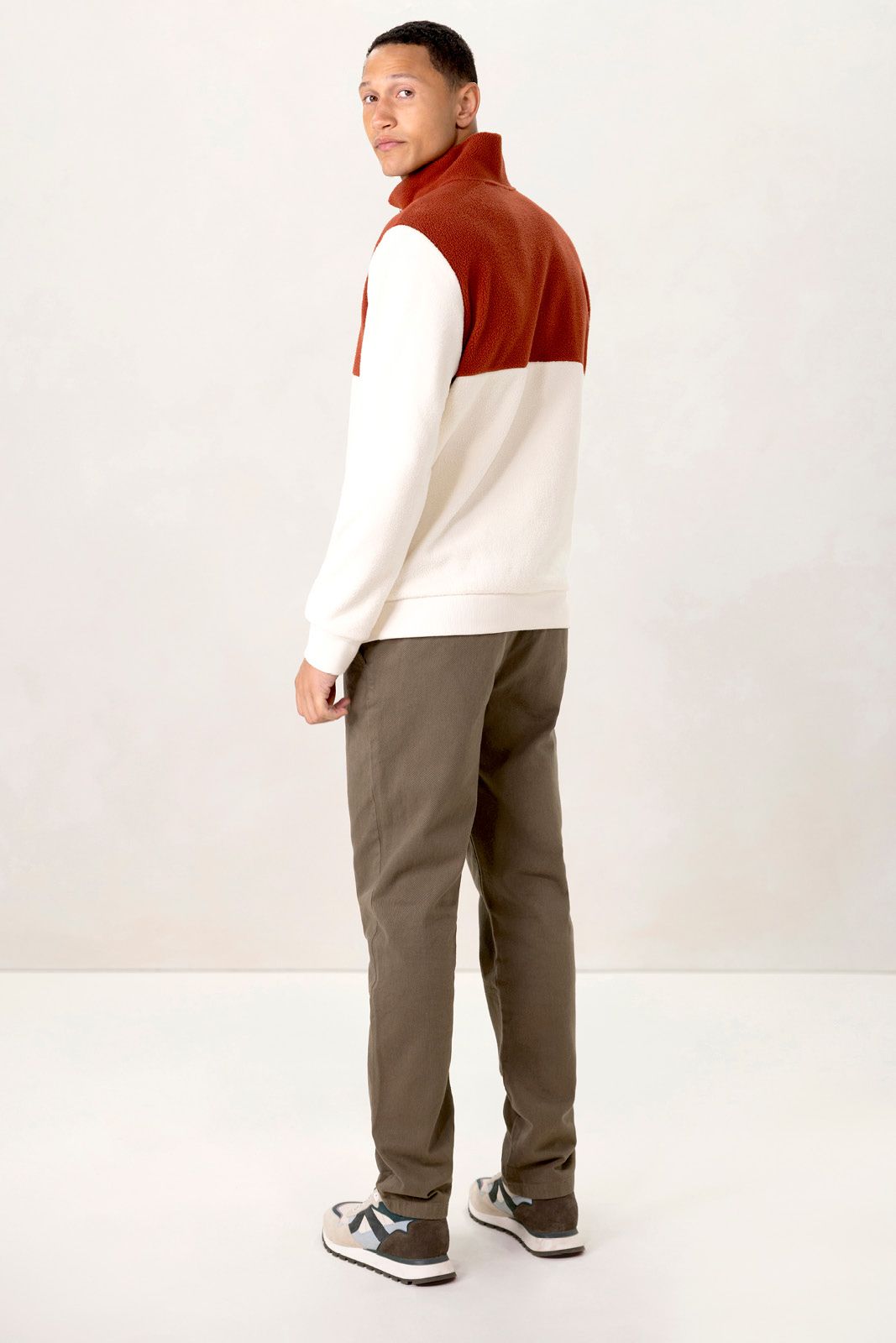 Off white colourblock sweater